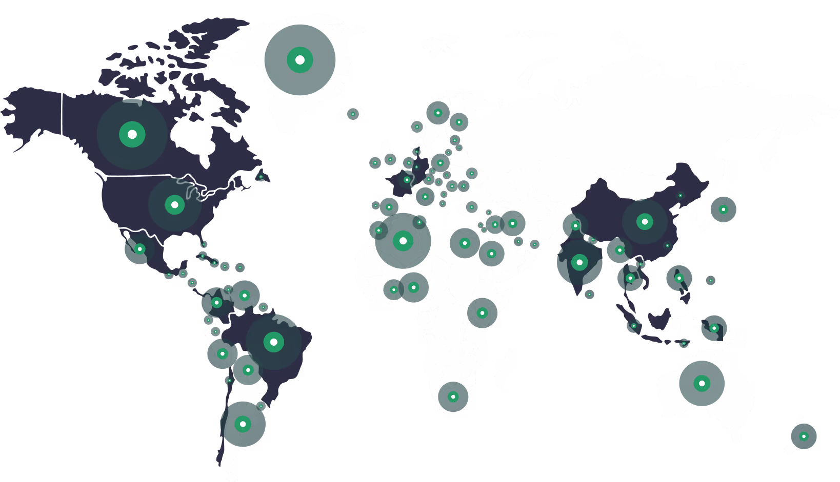 Map of Tranzport's operational footprint across the World.